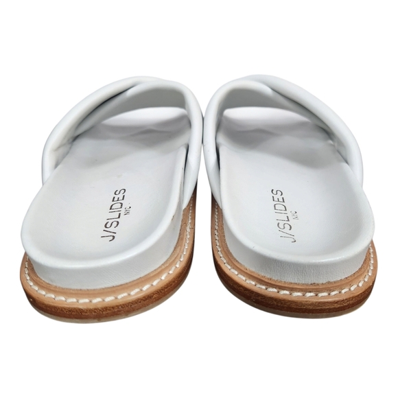J/SLIDES White Roland Slide Sandal (9.5) - Picture 3 of 8